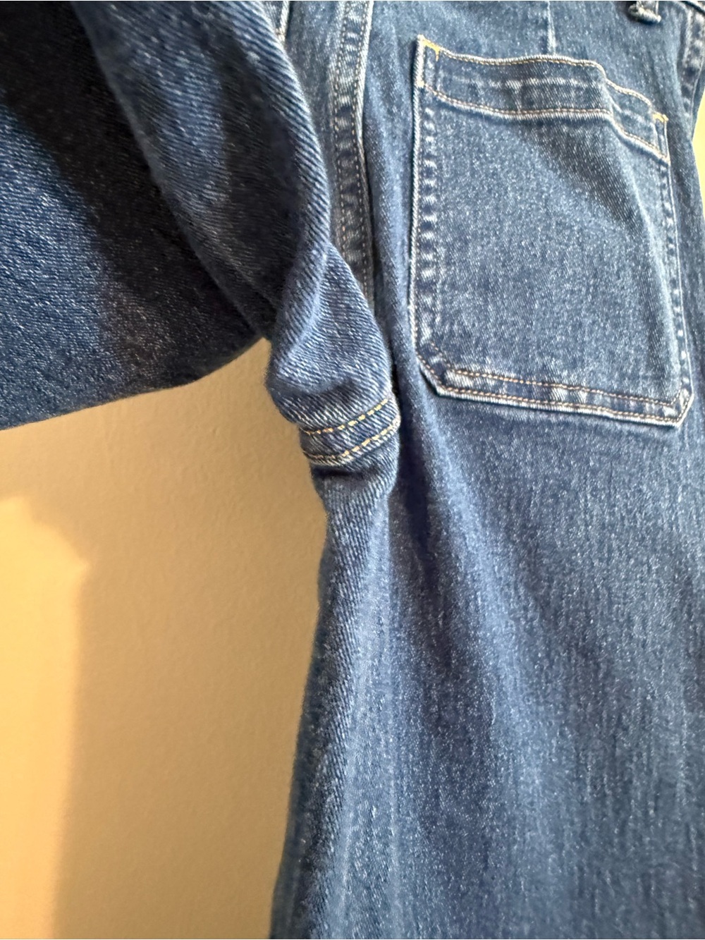 H&M Women’s Wide Straight Leg Crop Jeans 2 Blue Casual Dressy Brunch Date - Picture 4 of 15